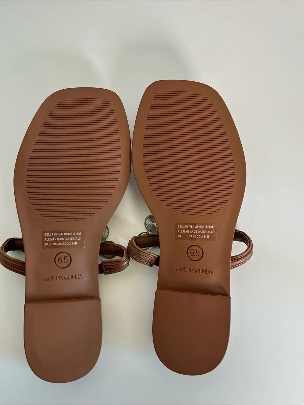Steve Madden Bellamy Sandals Gold-Embellished Brown Size 6.5